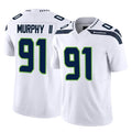 Kooe S.Seahawks #91 Byron Murphy II Player White Limited Vapor F.U.S.E. Home Game Stitched Jerseys