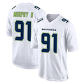 Kooe S.Seahawks #91 Byron Murphy II Player White Tundra Fashion Home Game Stitched Jerseys
