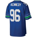 Kooe S.Seahawks #96 Cortez Kennedy Mitchell & Ness Royal Legacy Replica Jersey