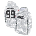 Kooe S.Seahawks #99 Leonard Williams Player Arctic Camo Limited Salute to Service Pullover Hoodies Game Stitched Jerseys