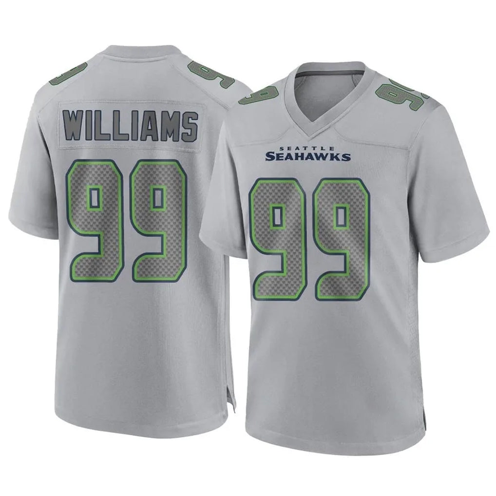 Kooe S.Seahawks #99 Leonard Williams Player Gray Atmosphere Fashion Home Game Stitched Jerseys
