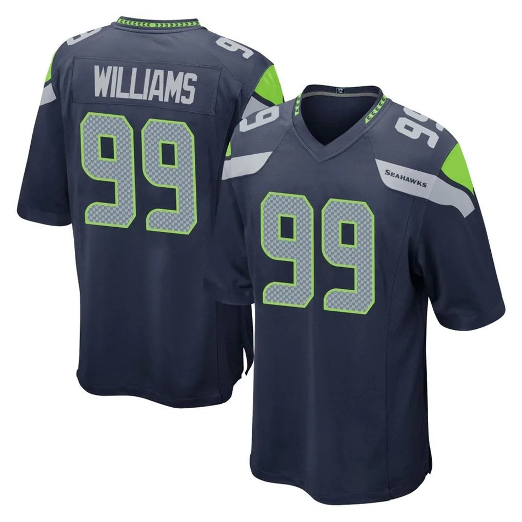 Kooe S.Seahawks #99 Leonard Williams Player Navy Home Game Stitched Jerseys