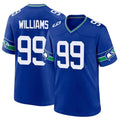 Kooe S.Seahawks #99 Leonard Williams Player Royal Throwback Home Game Stitched Jerseys