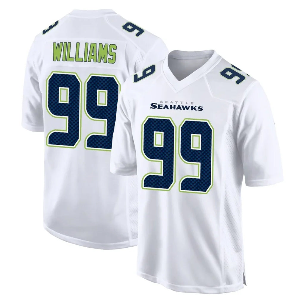 Kooe S.Seahawks #99 Leonard Williams Player White Tundra Fashion Home Game Stitched Jerseys