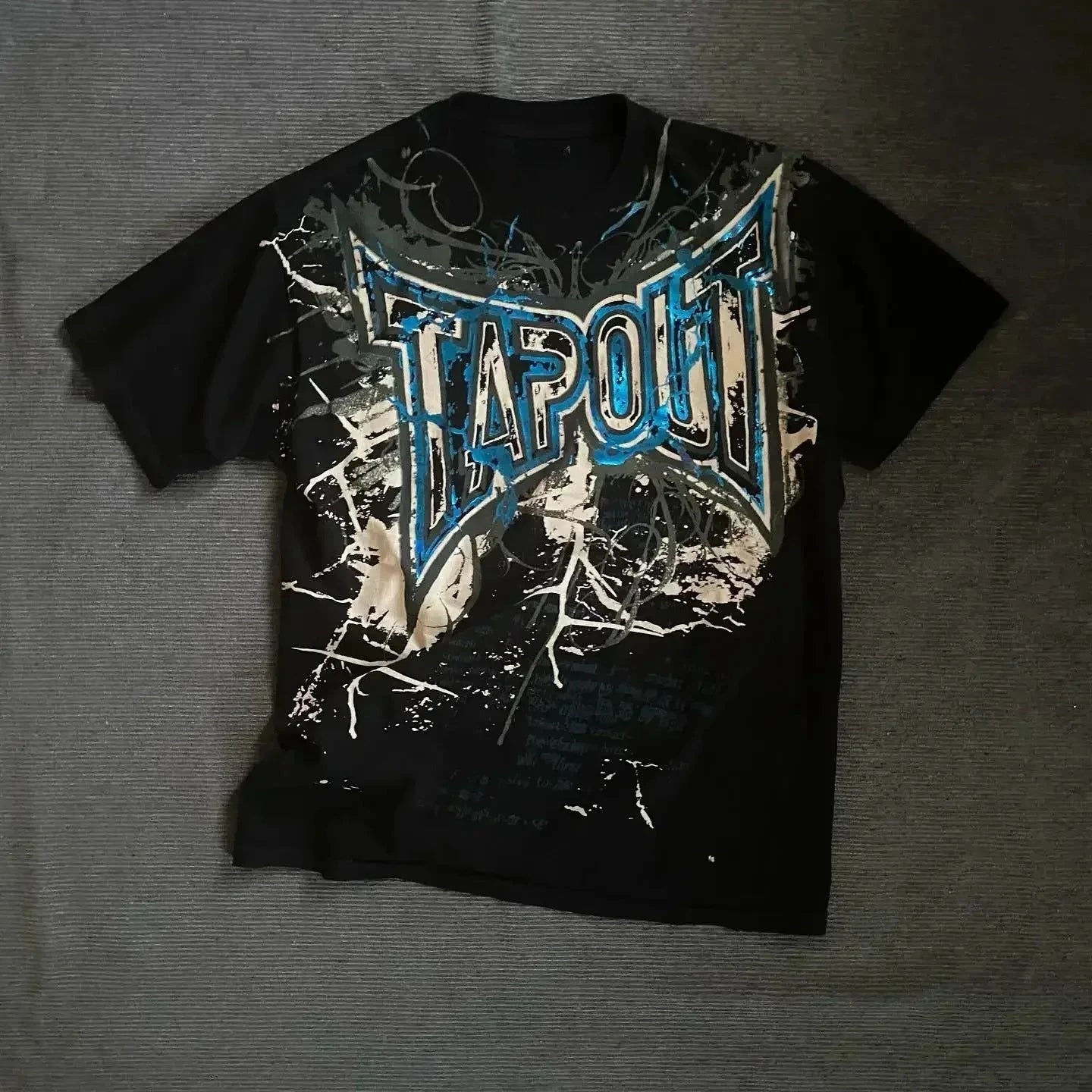 Cheap T-shirt Jerseys 2000s Tapout T Shirt Punk Hip Hop Graphic Letter Print Oversized TShirt Womens Mens Round Neck Cotton Short Sleeve Tops Clothing