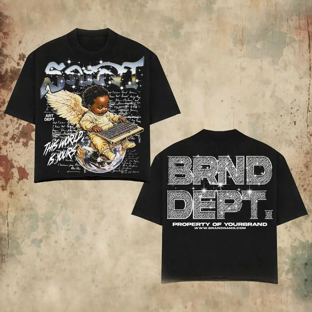 Cheap T-shirt Jerseys High Street Y2K Graphic T-Shirt Retro Hip-Hop Streetwear Tee with Bold BACK WHEN DESIGN BRND DEPT Text Lightweight Shirt Unisex