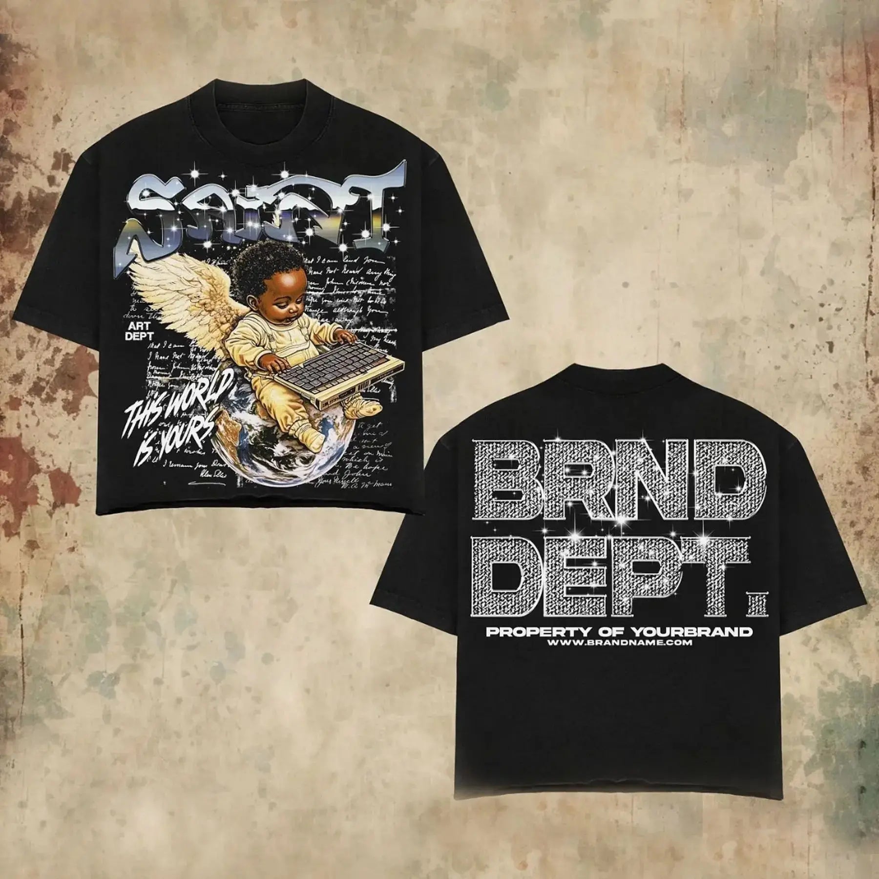 Cheap T-shirt Jerseys High Street Y2K Graphic T-Shirt Retro Hip-Hop Streetwear Tee with Bold BACK WHEN DESIGN BRND DEPT Text Lightweight Shirt Unisex