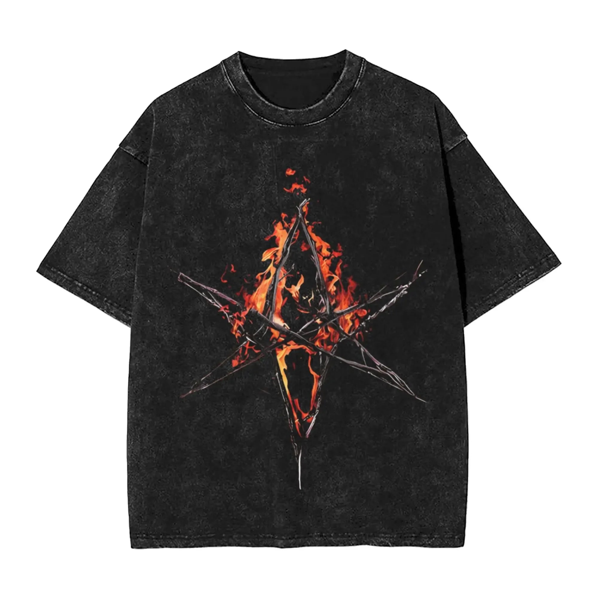 Cheap T-shirt Jerseys Short Sleeved Round Neck Y2k Tshirt Men New in Top & Tees Mens T-Shirt ROCK Band Bring Me The Horizon Tees for Fans BMTH Washed
