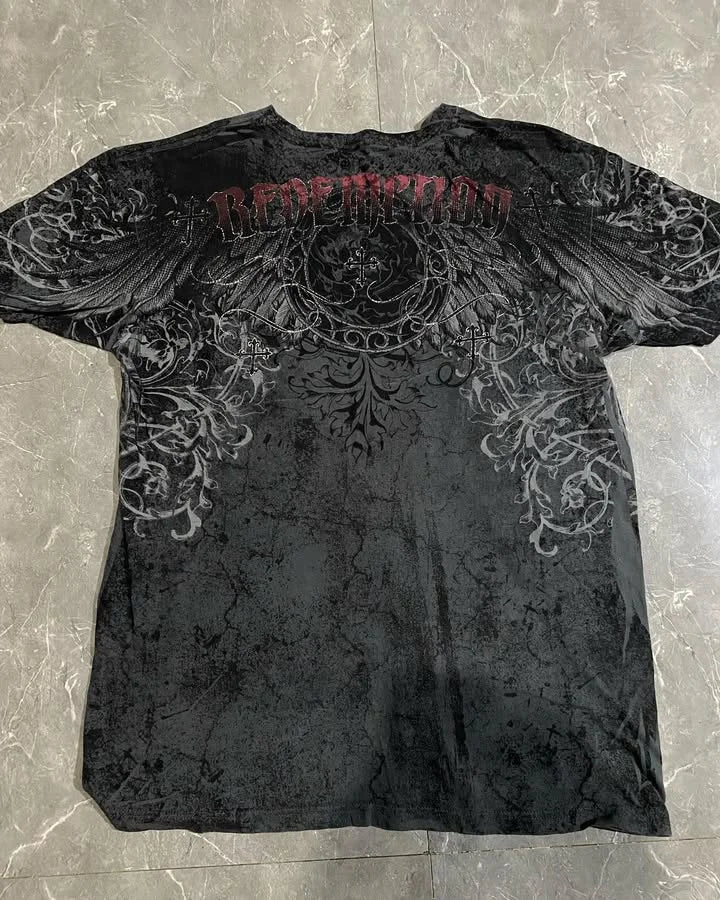 Cheap T-shirt Jerseys Summer Double-Sided Printed T-Shirt Mens American Hip-Hop High Street Fashion Baggy Short-Sleeved Unisex Street Style Tee