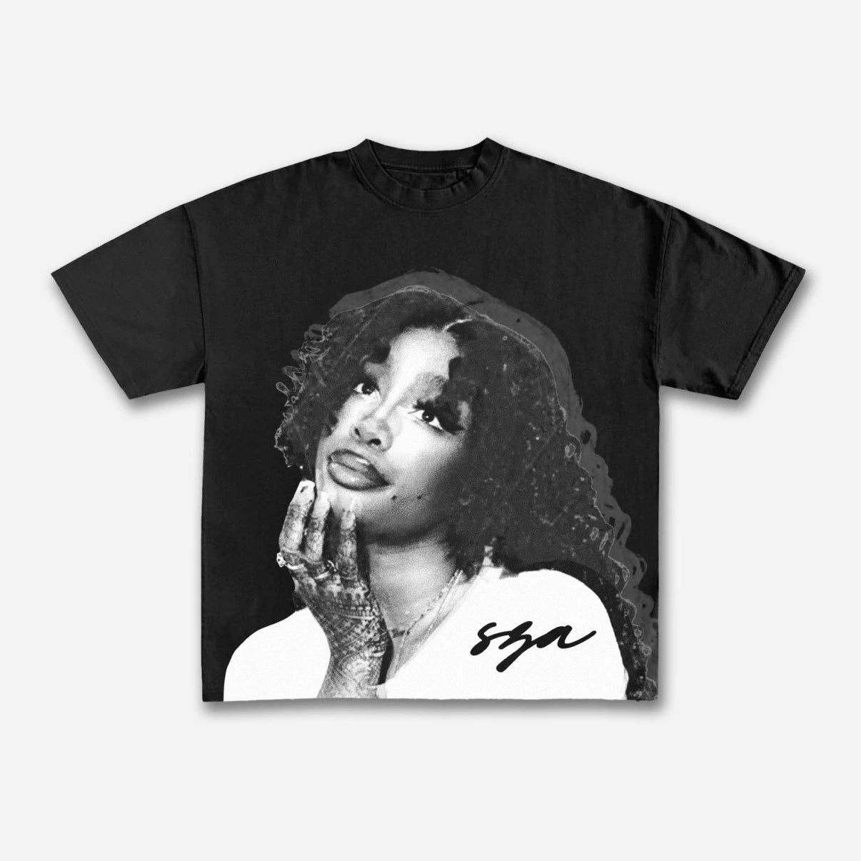 Cheap T-shirt Jerseys Vintage Sza Graphic Print Cotton Casual T-shirt  Men Y2K Summer Short Sleeves Oversize Y2K T-shirt Streetwear Women Tee Tops