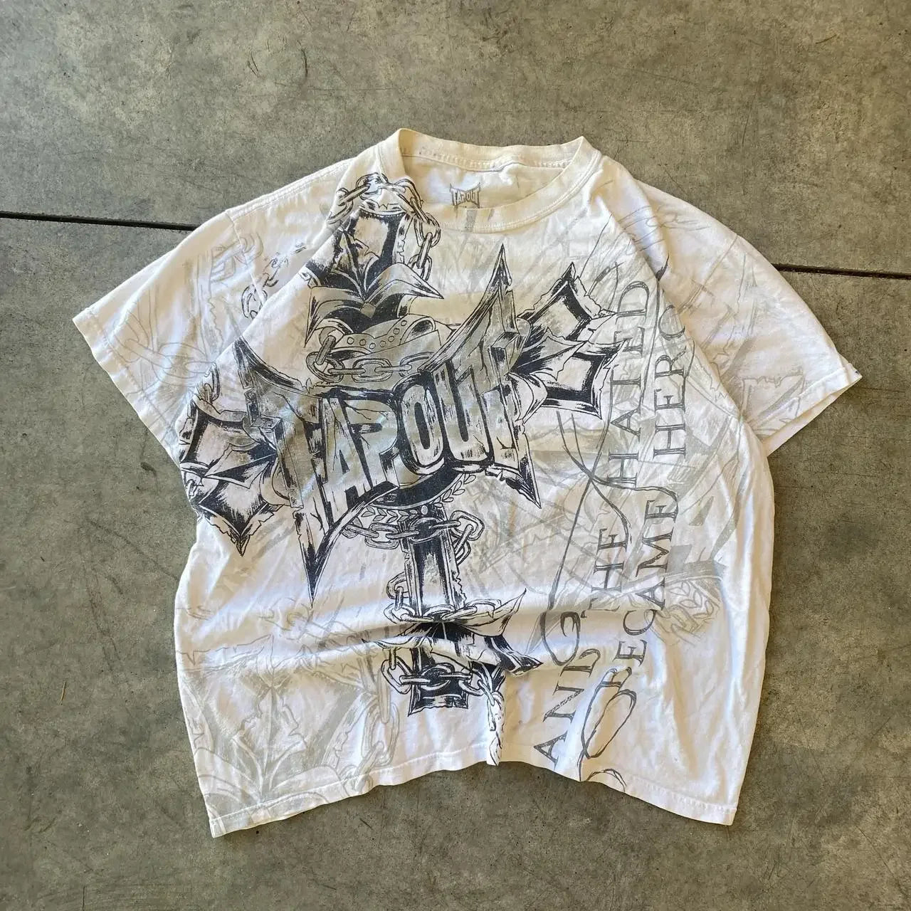Cheap T-shirt Jerseys 2000s Tapout T Shirt Punk Hip Hop Graphic Letter Print Oversized TShirt Womens Mens Round Neck Cotton Short Sleeve Tops Clothing