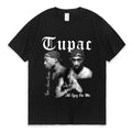 Cheap T-shirt Jerseys Fashion Rapper Tupac 2pac Cartoon Top Harajuku print ladies T-shirt casual basics O-collar T shirt short sleeve ladies T-shirts