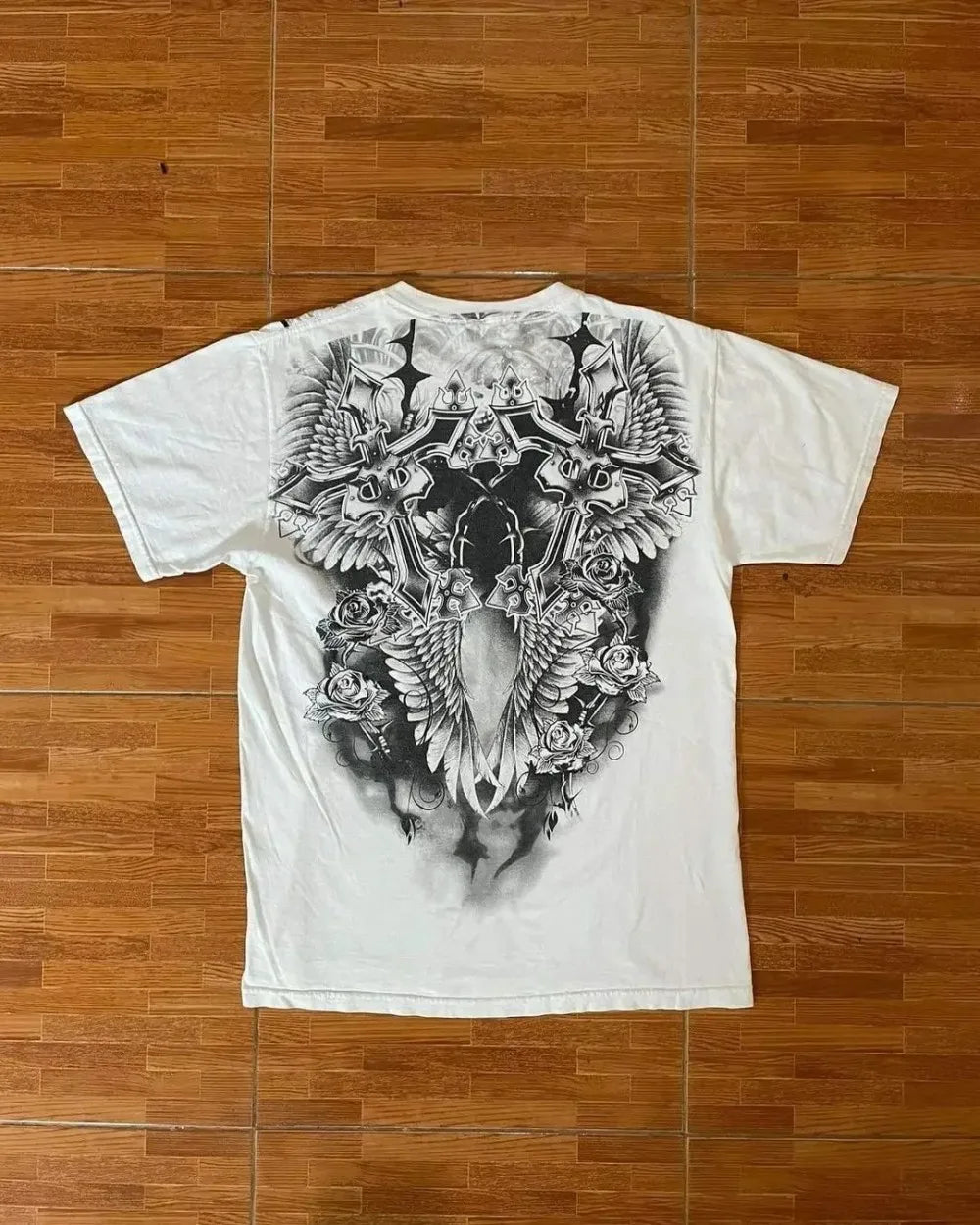 Cheap T-shirt Jerseys European and American men's summer Gothic skull letter print comfortable and breathable round neck T-shirt outdoor street top