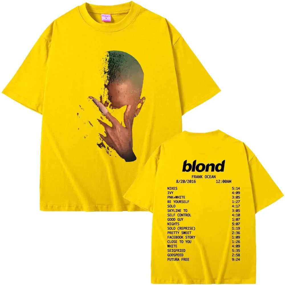 Cheap T-shirt Jerseys Rapper Frank Fashion Vintage Graphic T-shirts Men Women Ocean Hip Hop Trend T Shirts Blond  T-shirt Man Tshirt