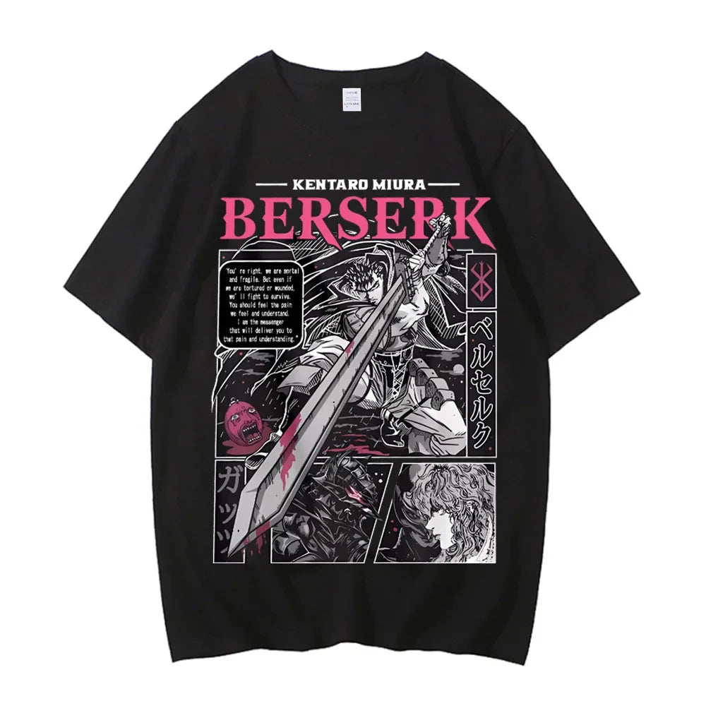 Cheap T-shirt Jerseys Anime Berserk T-shirt Summer Women's Short Sleeve T-shirt Printed Top 2025 Trendy T-shirt Fan Clothing Graphic T Shirts Y2K Top