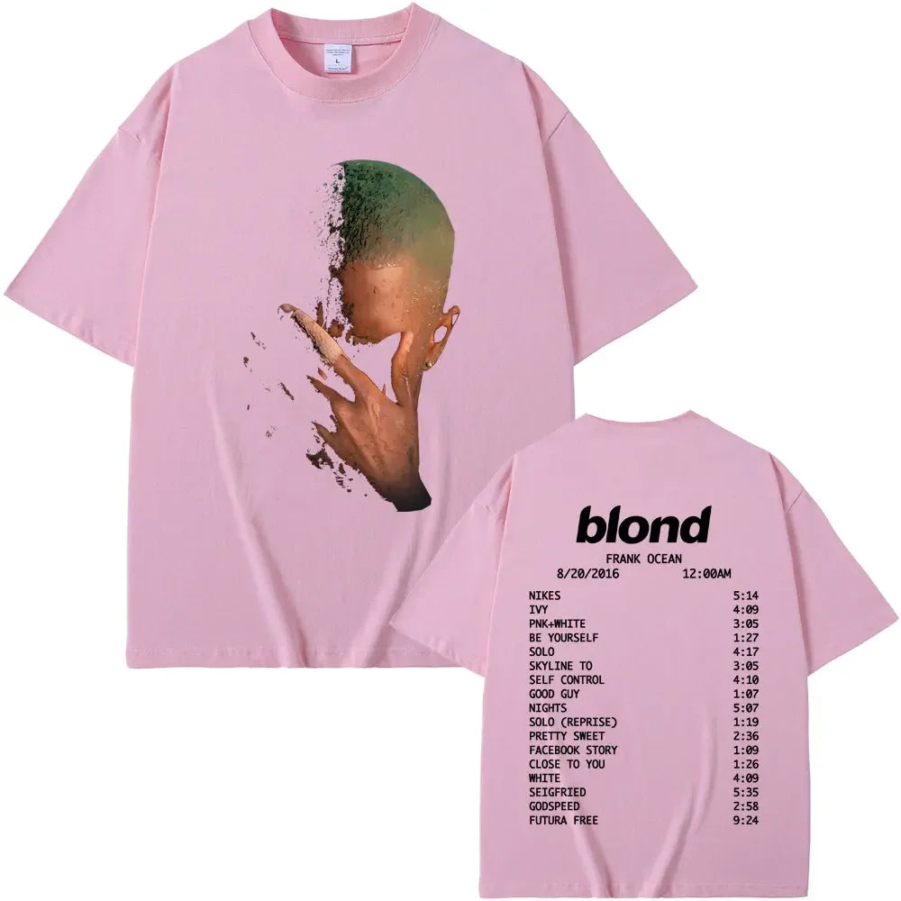 Cheap T-shirt Jerseys Rapper Frank Fashion Vintage Graphic T-shirts Men Women Ocean Hip Hop Trend T Shirts Blond  T-shirt Man Tshirt