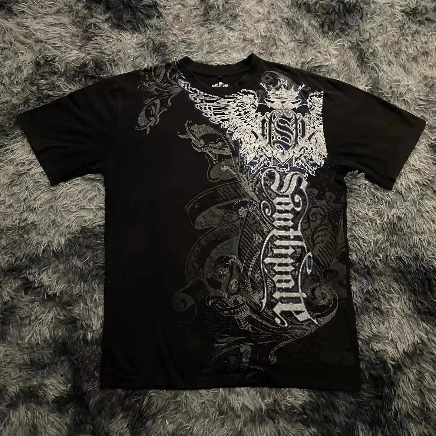 Cheap T-shirt Jerseys Summer Classic Y2K Gothic Style T-shirt Print Oversized T Shirt High Street Shirts Round Neck Cotton Tops Mens Women T Shirt Tee