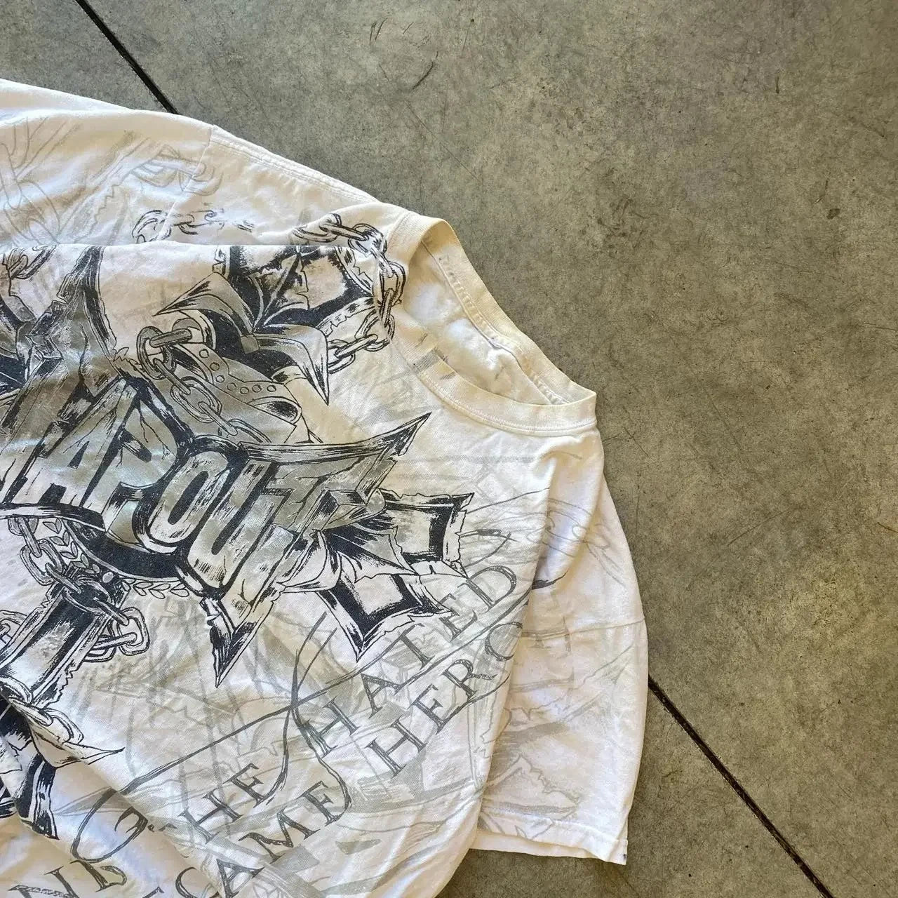Cheap T-shirt Jerseys 2000s Tapout T Shirt Punk Hip Hop Graphic Letter Print Oversized TShirt Womens Mens Round Neck Cotton Short Sleeve Tops Clothing