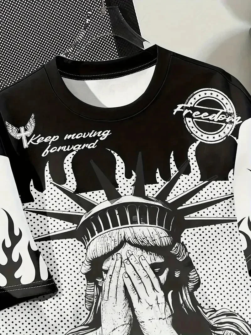Cheap T-shirt Jerseys 2026 Summer 3D Printed Men's T-Shirt Harajuku Vintage Sports Fitness Workout Casual Fashion Lightweight Tops Hip Hop Rock