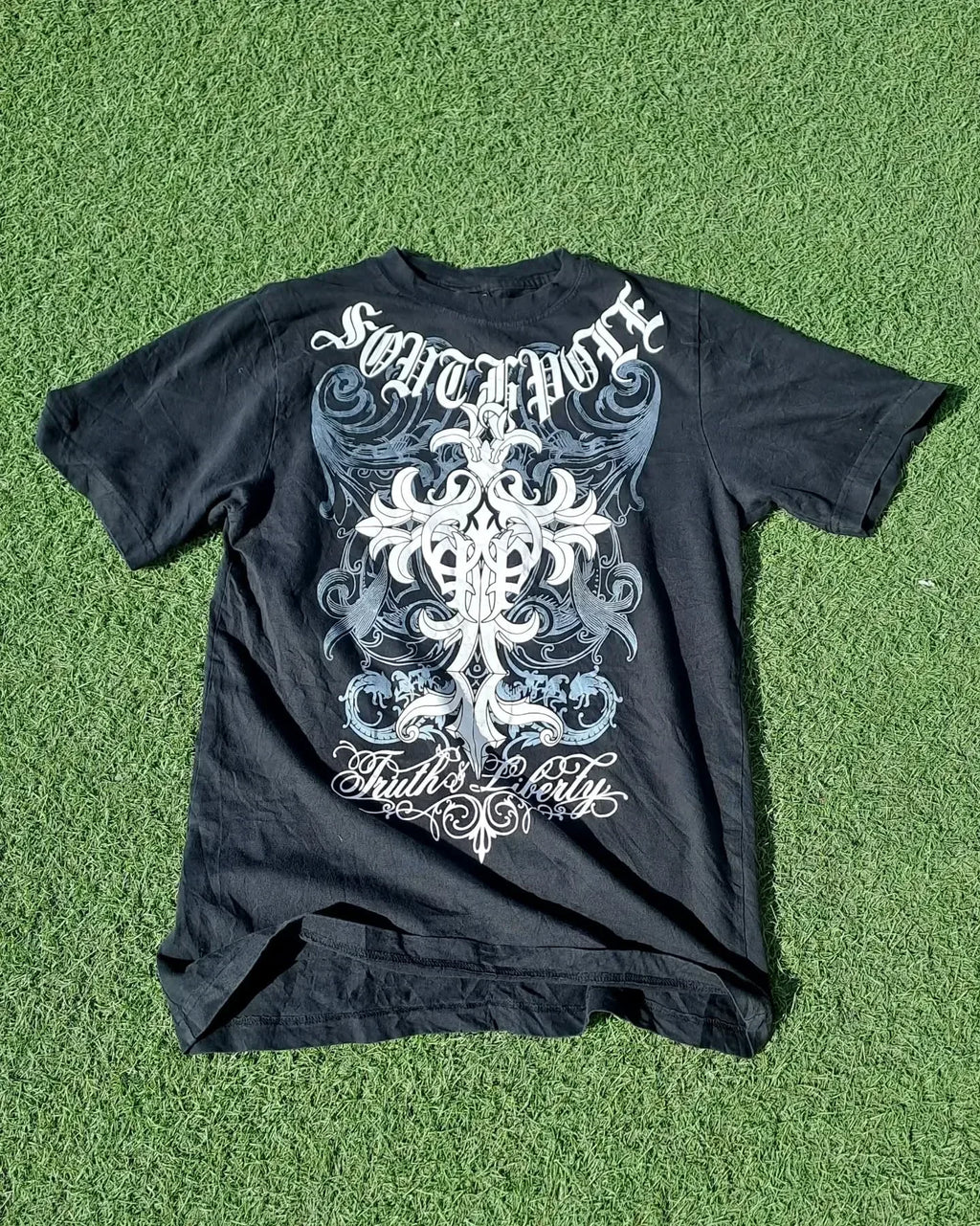 Cheap T-shirt Jerseys MMA ELITE Cross Skull Print Green Y2K T Shirt Men Loose Fit Streetwear Graphic Tee Oversized Glow Dark Party Ins Popularity Tops