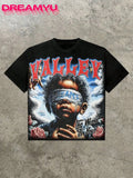 Cheap T-shirt Jerseys European and American men's summer Gothic angel letter print comfortable and breathable round neck T-shirt outdoor street top