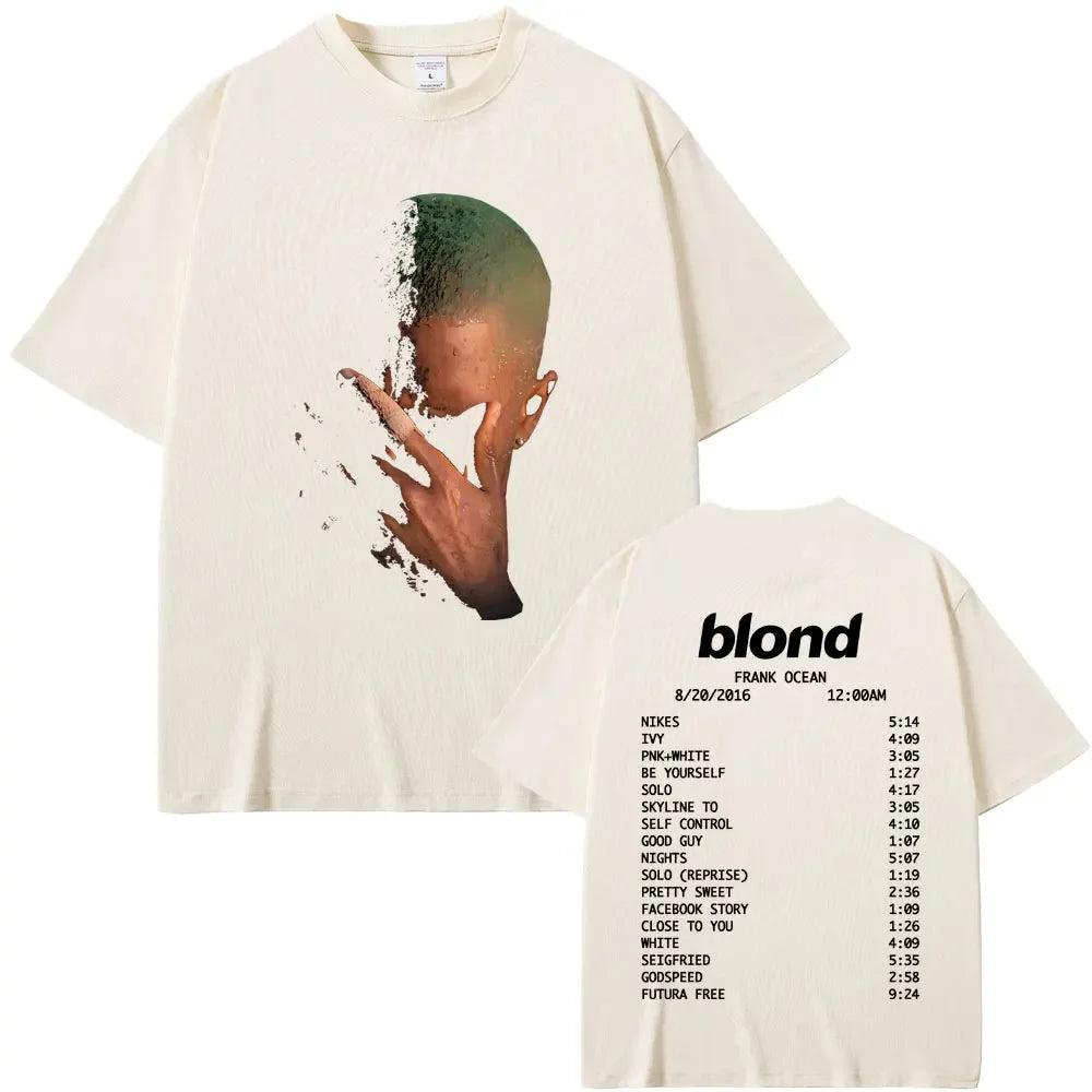 Cheap T-shirt Jerseys Rapper Frank Fashion Vintage Graphic T-shirts Men Women Ocean Hip Hop Trend T Shirts Blond  T-shirt Man Tshirt