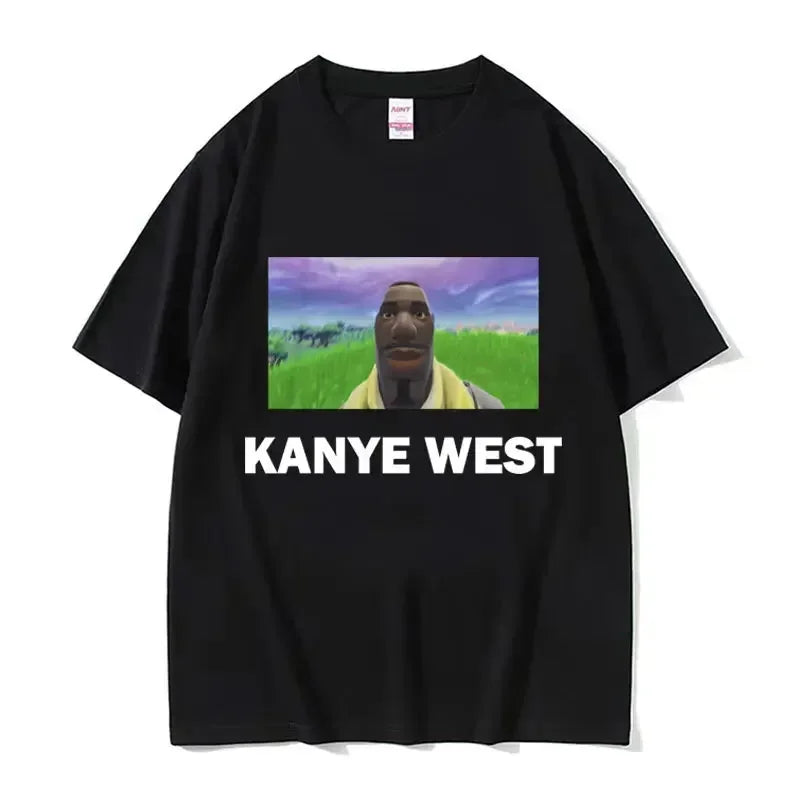 Cheap T-shirt Jerseys Funny Kanye West Meme T-Shirt Men's Vintage Hip Hop Rap Style Tshirt Men Women Short Sleeve T Shirt Streetwear