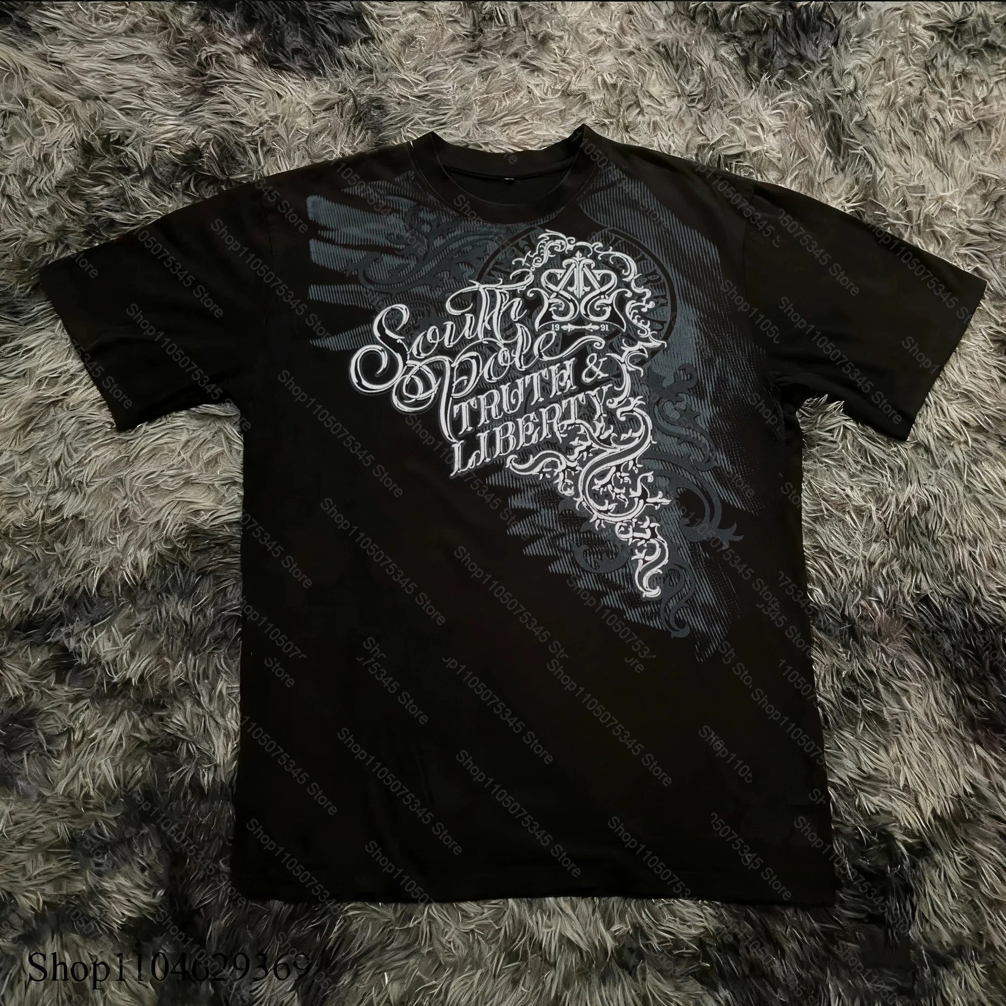 Cheap T-shirt Jerseys Classic Y2K Gothic Style T-shirt Print Oversized T Shirt High Street Shirts Gothic Round Neck Cotton Tops New Mens Women T Shirt