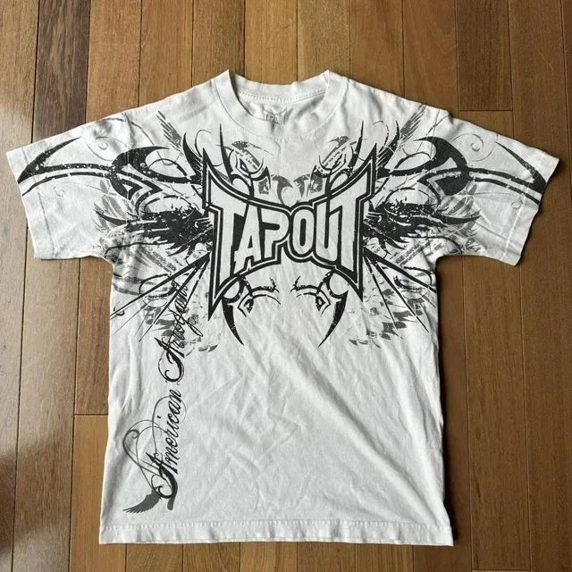 Cheap T-shirt Jerseys Classic Y2K Gothic Style T-shirt Print Oversized T Shirt High Street Shirts Gothic Round Neck Cotton Tops New Mens Women T Shirt