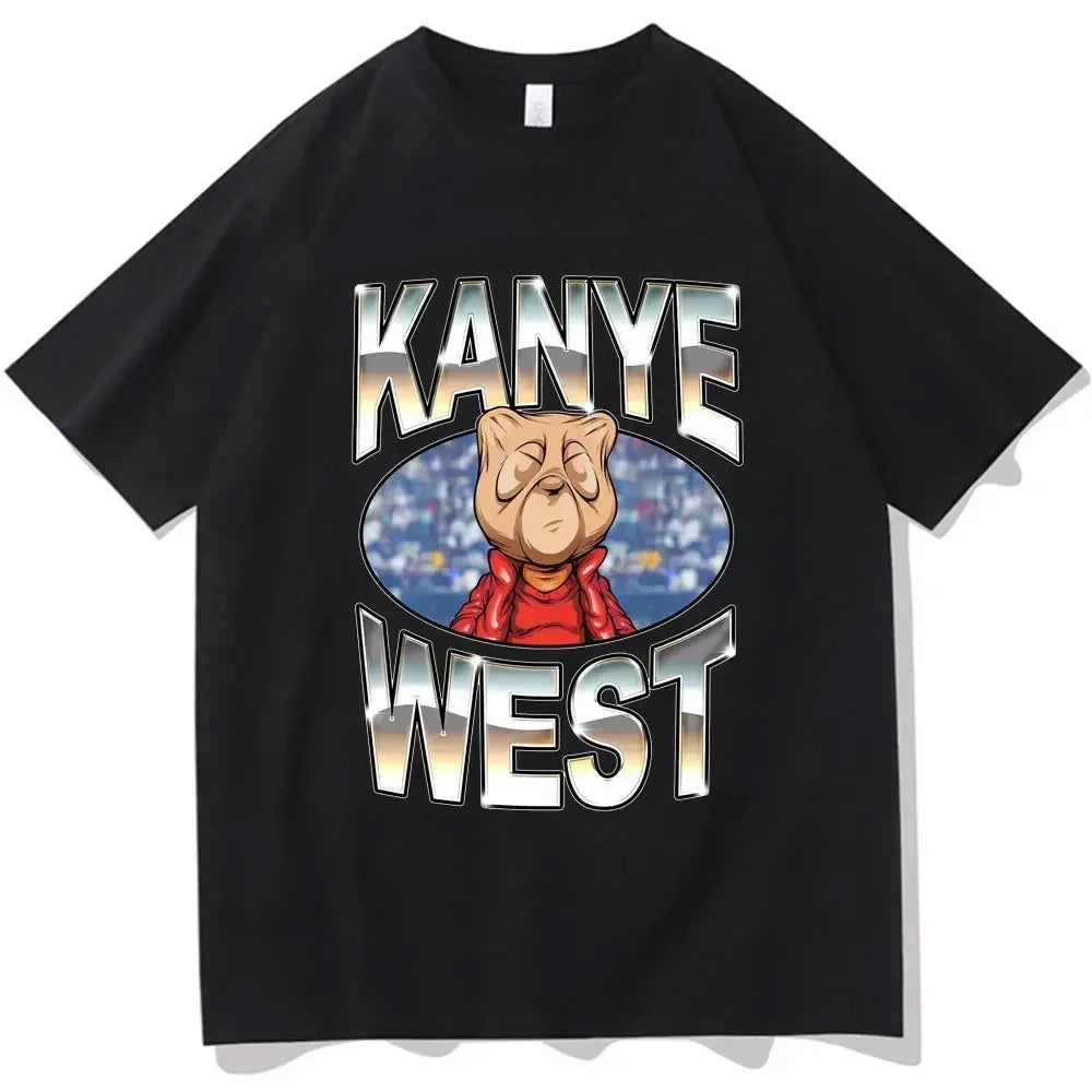 Cheap T-shirt Jerseys Funny Kanye West Meme T-Shirt Men's Vintage Hip Hop Rap Style Tshirt Men Women Short Sleeve T Shirt Streetwear