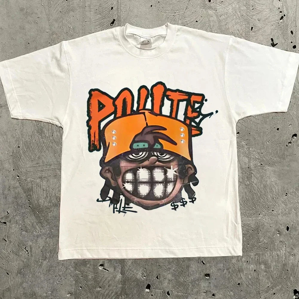 Cheap T-shirt Jerseys Harajuku Letter Graphic T Shirts Y2k Tops Men Women High Street Oversized T Shirt Pro Choice Streetwear Vintage Tee Clothing