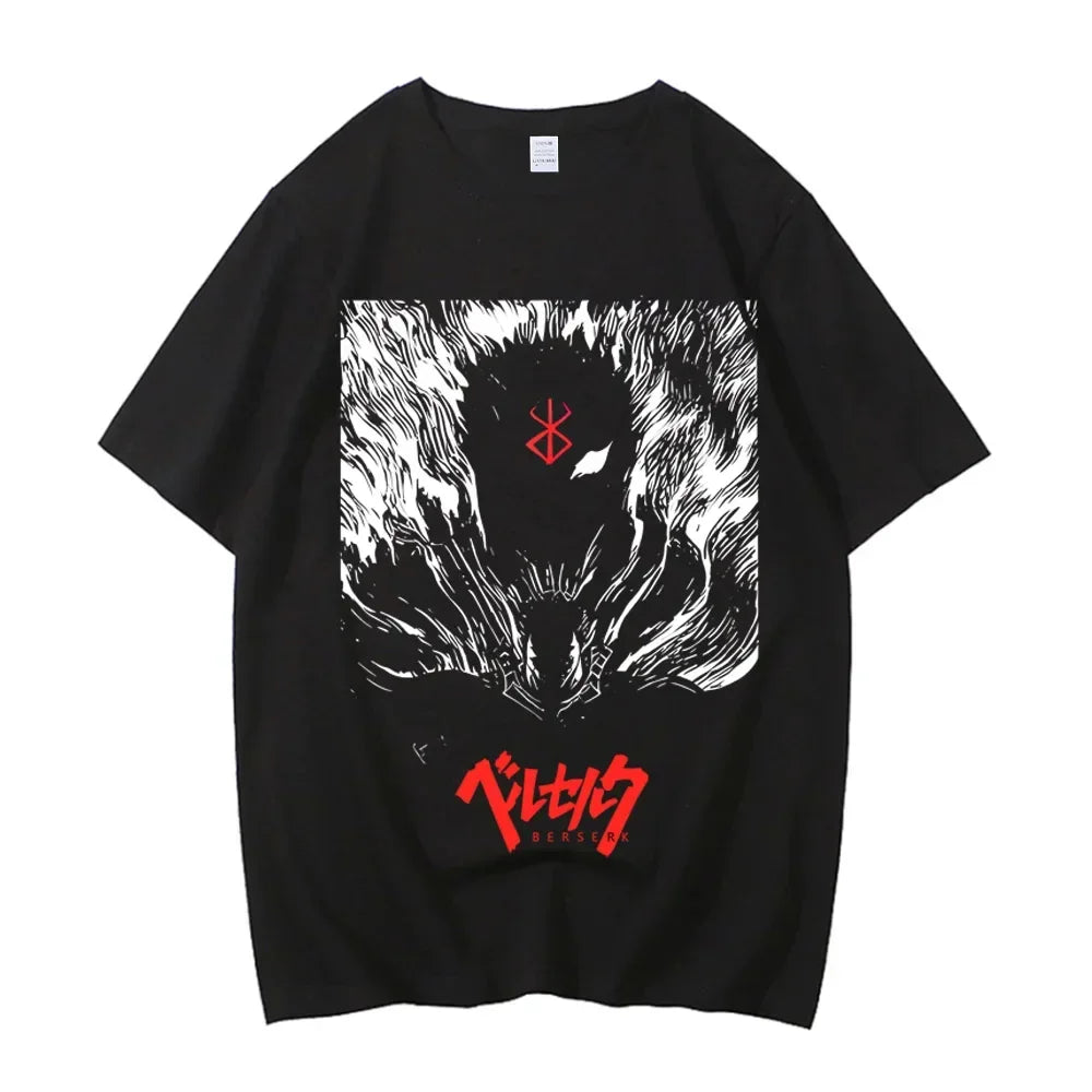 Cheap T-shirt Jerseys Anime Berserk T-shirt Summer Women's Short Sleeve T-shirt Printed Top 2025 Trendy T-shirt Fan Clothing Graphic T Shirts Y2K Top