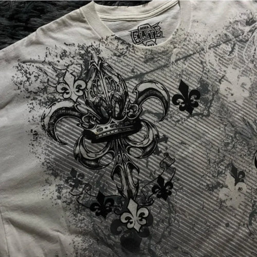 Cheap T-shirt Jerseys 90s American Trendy Retro Fashion Print Round Neck Short-sleeved T-shirt Men Womens Y2K Street Style Gothic Couple Sports