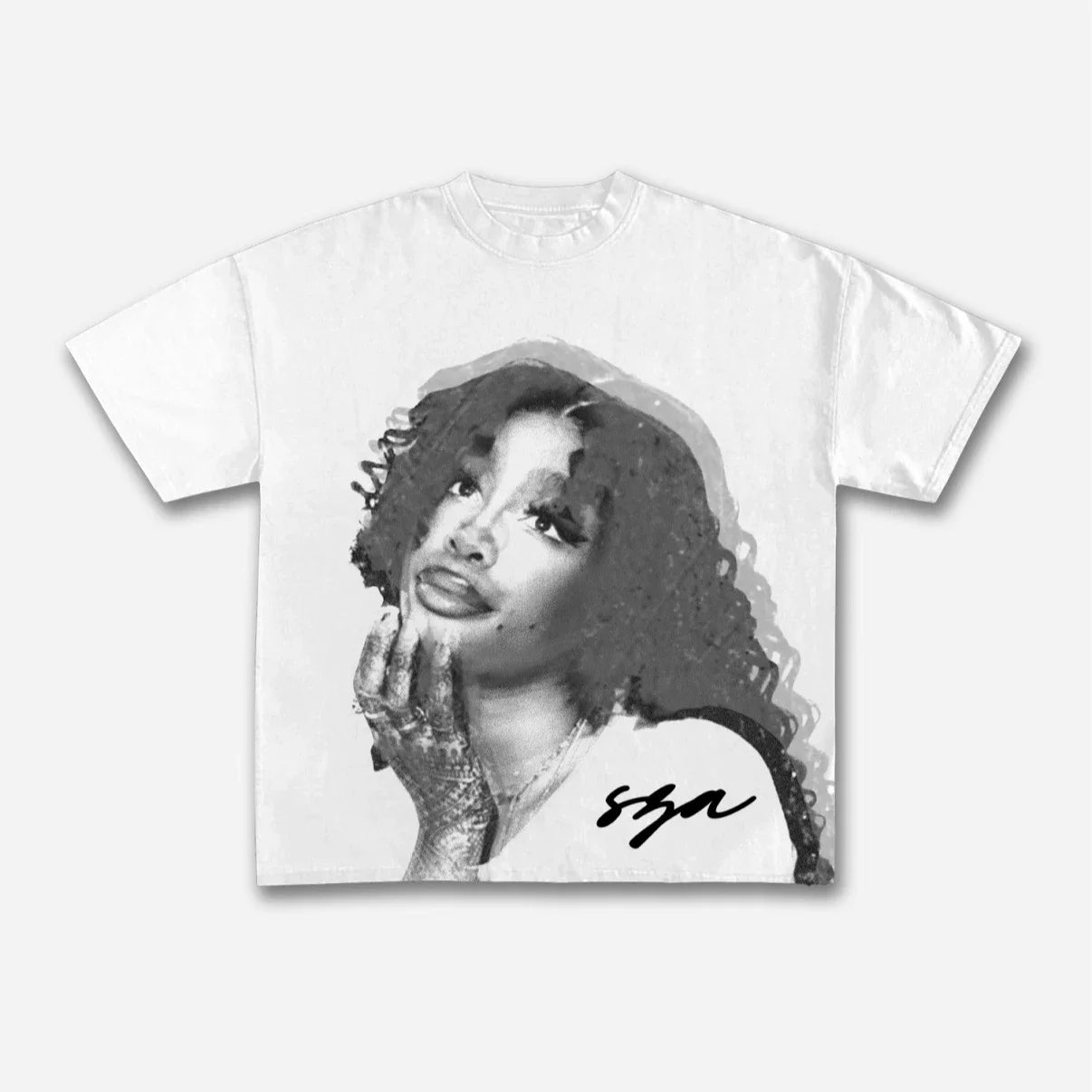 Cheap T-shirt Jerseys Vintage Sza Graphic Print Cotton Casual T-shirt  Men Y2K Summer Short Sleeves Oversize Y2K T-shirt Streetwear Women Tee Tops