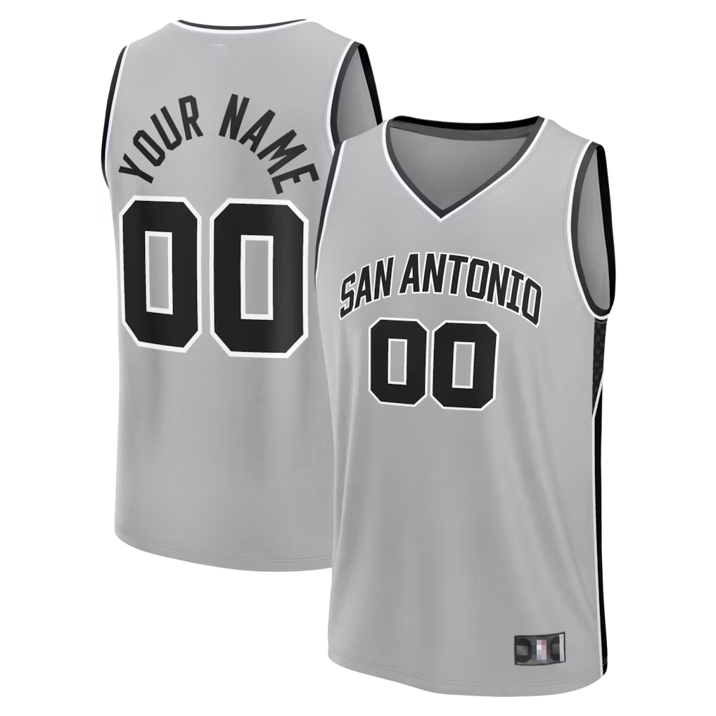 Kooe SA.Spurs Fanatics Silver Fastbreak Custom Jerseys - Statement Edition