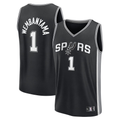 Kooe SA.Spurs #1 Victor Wembanyama Black Swingman Jerseys - Icon Edition