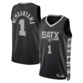 Kooe SA.Spurs #1 Victor Wembanyama Black Swingman Jerseys - Statement Edition