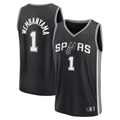 Kooe SA.Spurs #1 Victor Wembanyama Fanatics Black Fast Break Replica Player Jerseys - Icon Edition