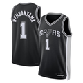 Kooe SA.Spurs #1 Victor Wembanyama Fanatics Black Fast Break Replica Player Jerseys - Icon Edition