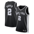 Kooe SA.Spurs #2Dylan Harper Black 2025 NBA Draft First Round Pick Swingman Jerseys - Icon Edition