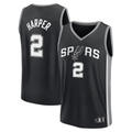 Kooe SA.Spurs #2 Dylan Harper Fanatics Black Fast Break Jerseys - Icon Edition