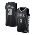 Kooe SA.Spurs #3 Keldon Johnson Black Swingman Jerseys - Statement Edition