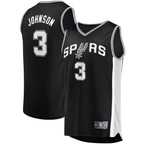 Kooe SA.Spurs #3 Keldon Johnson Fanatics Black Fast Break Replica Jerseys - Icon Edition
