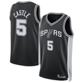 Kooe SA.Spurs #5 Stephon Castle Black Swingman Jerseys - Icon Edition
