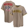 Kooe SD.Padres #13 Manny Machado Sand USA 250 Fourth of July Alternate Stadium Jersey