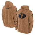 Kooe SF.49ers Brown Limited Salute to Service Pullover Hoodies Game Blank Player Stitched Jerseys