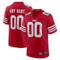 Kooe Custom SF.49ers Scarlet Game Home Stitched Jerseys
