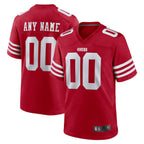 Kooe Custom SF.49ers Scarlet Game Home Stitched Jerseys