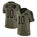 Kooe SF.49ers #10 Mac Jones Player Olive Salute To Service Limited Game Stitched Jerseys