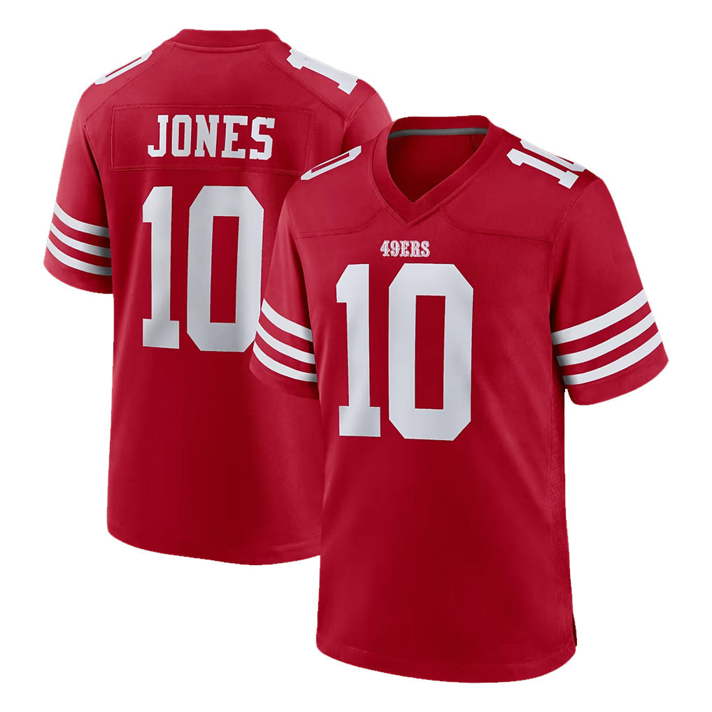 Kooe SF.49ers #10 Mac Jones Player Red Game Home Stitched Jerseys